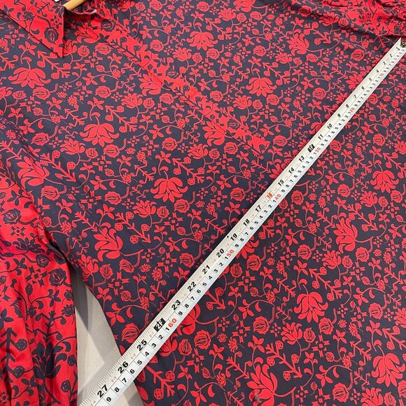 ~ Anthropologie XL Sachin & Babi Nightingale Mini Boho Dress Red Blue Floral - Picture 10 of 16